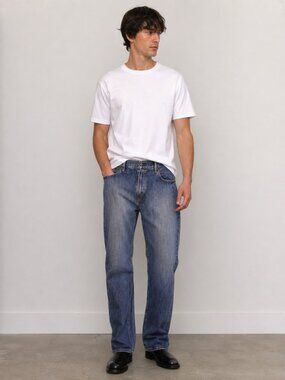 Polo Ralph Lauren 867 Classic Fit Jeans Men's 32x36 Blue Distressed Fade Denim
